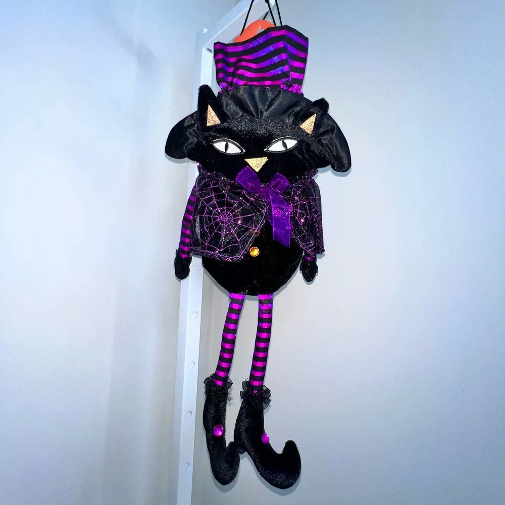 Pier 1 Imports Scary Black Cat Wine Bottle Travel Carrier